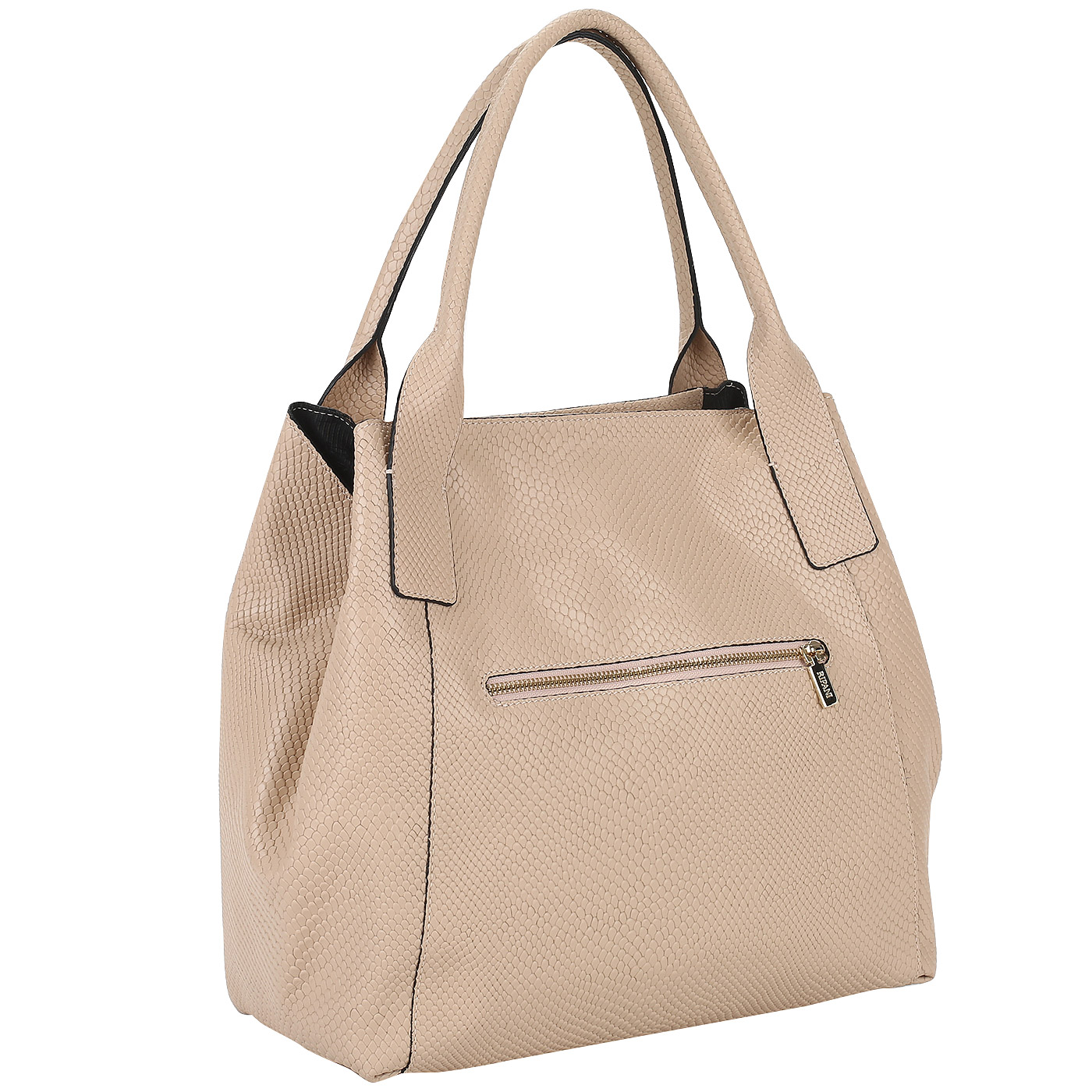 Бежевая сумка из кожи питона Ripani Bigia