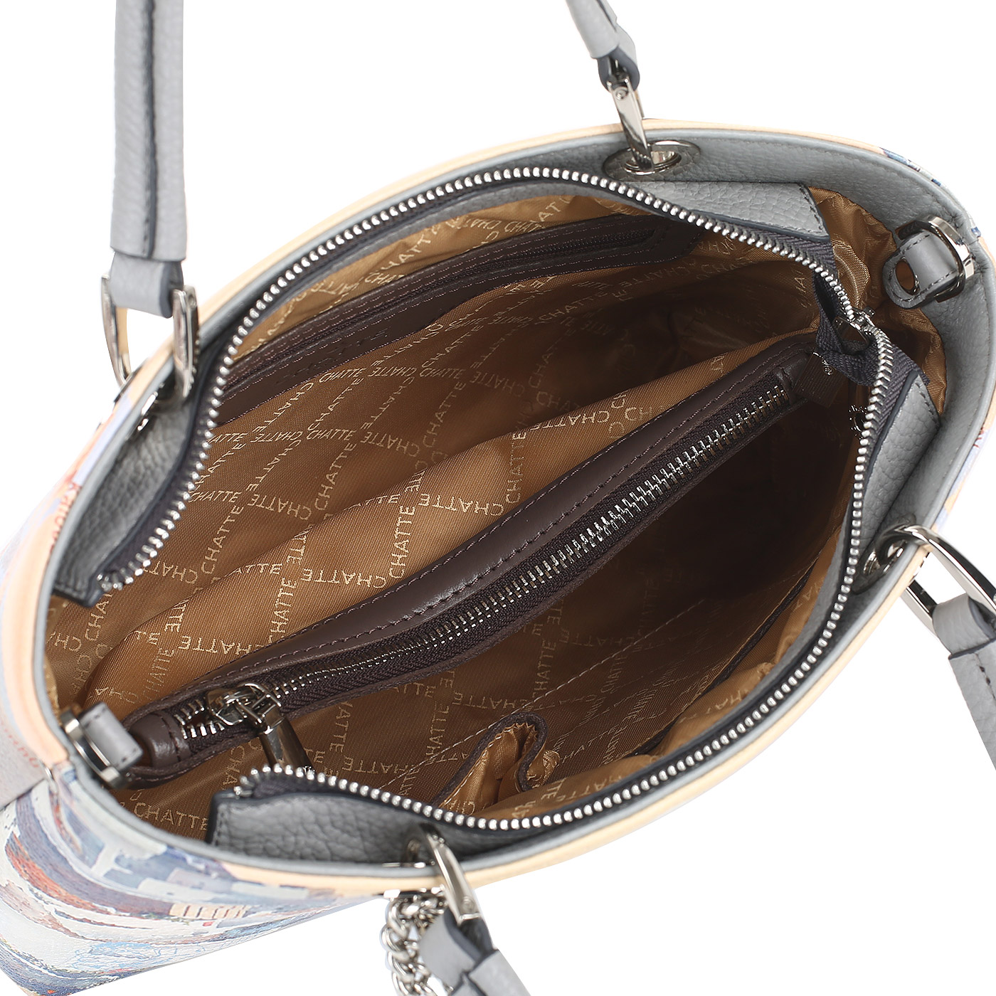 Сумка на молнии с принтом Chatte Lille