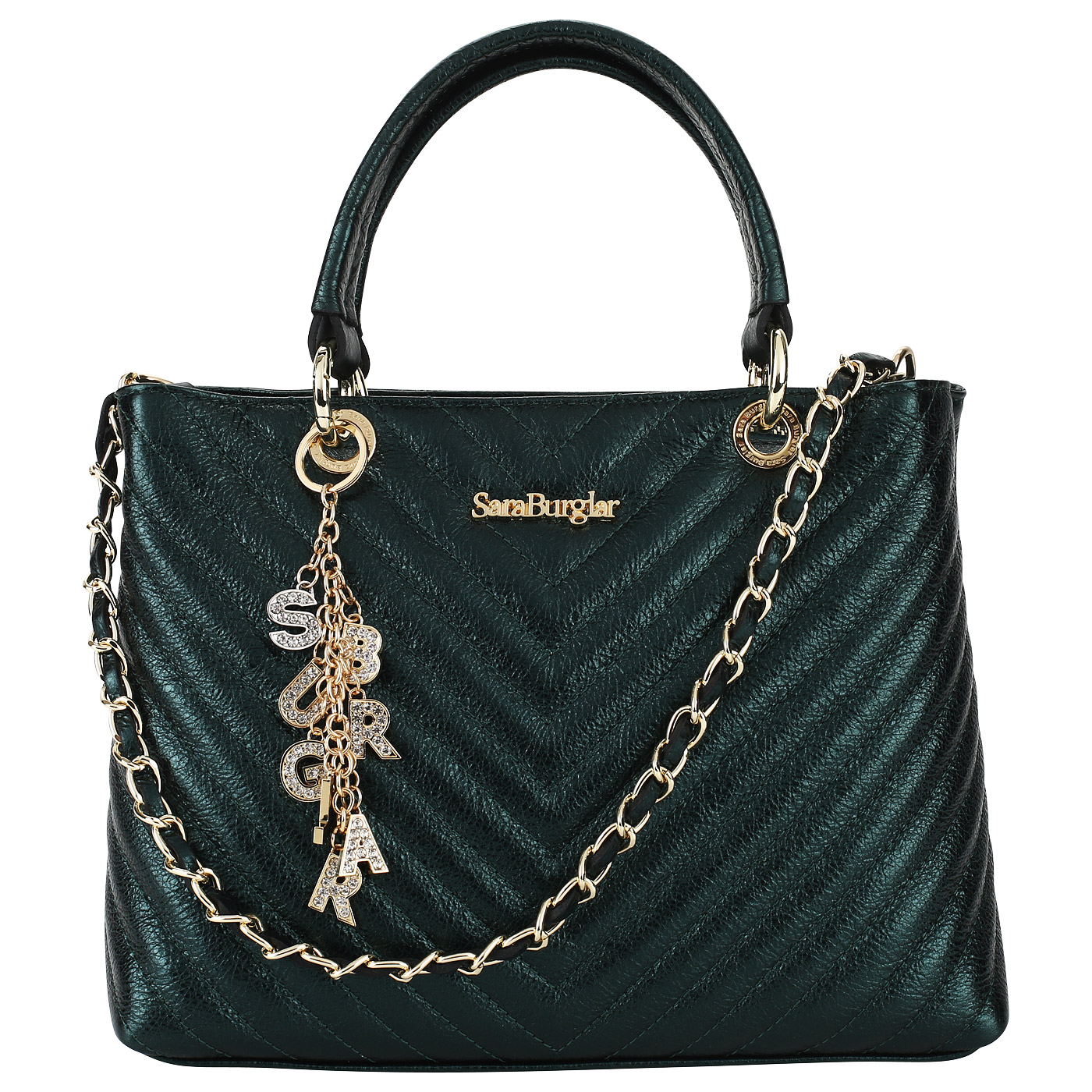 Sara Burglar Стеганая сумка с декорированной ручкой