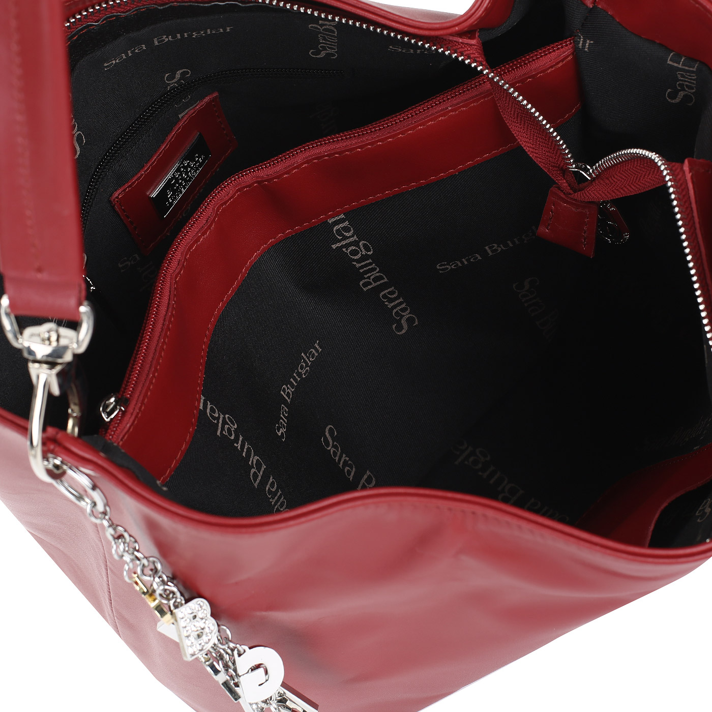 Сумка из красной кожи Sara Burglar Ariel Vitello