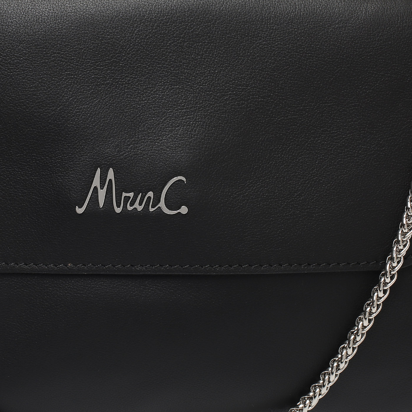 Кожаная сумка с ручками-цепочками Marina Creazioni 