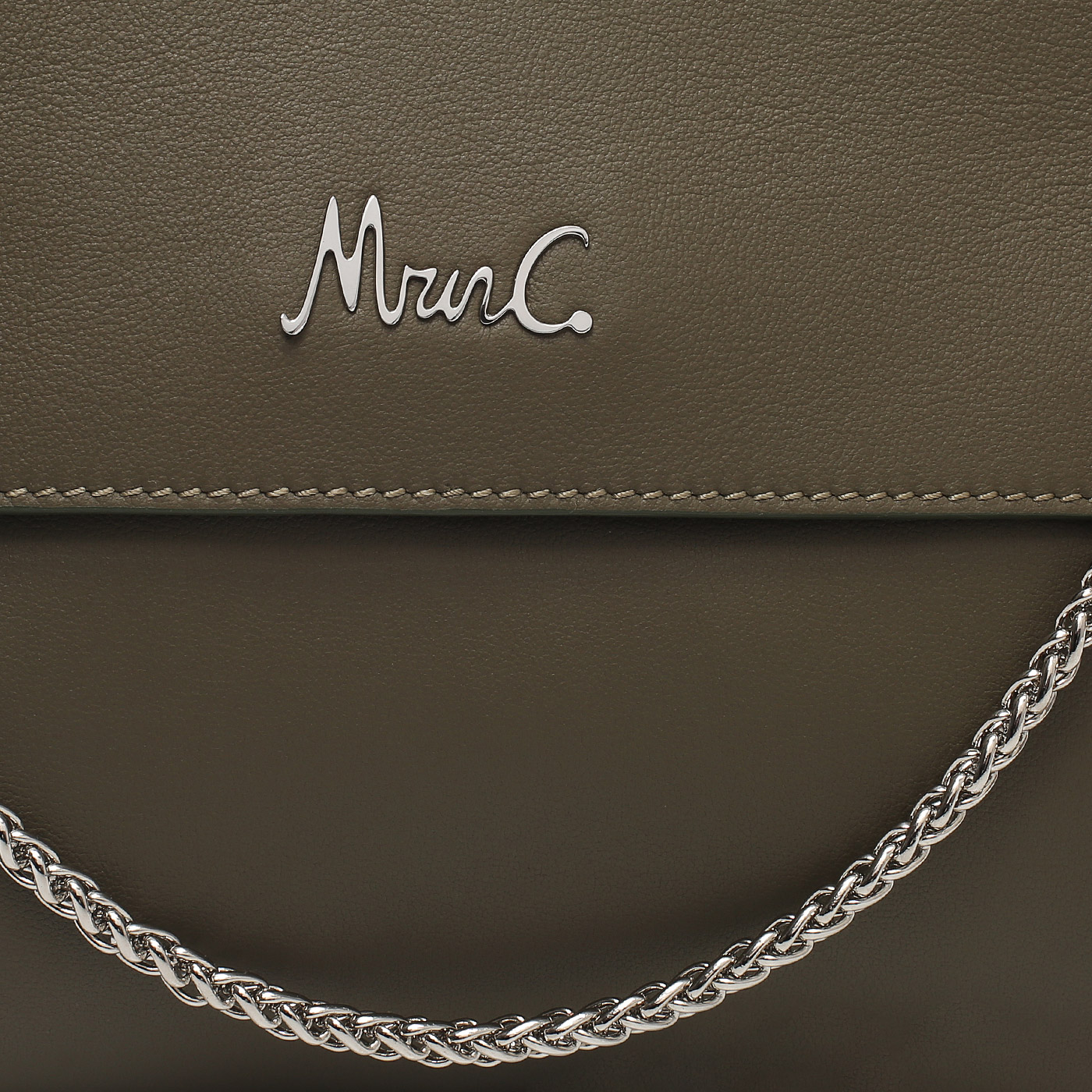 Кожаная сумка с ручками-цепочками Marina Creazioni 