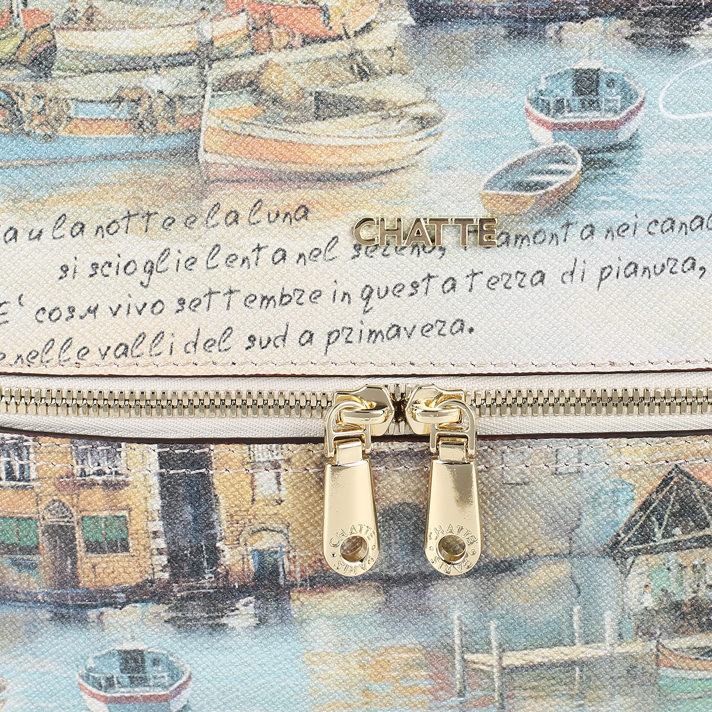 Сафьяновый рюкзак с двумя отделами Chatte 