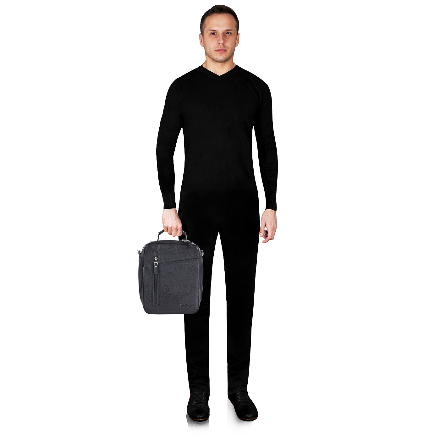 Мужская кожаная сумка через плечо Dr. Koffer 