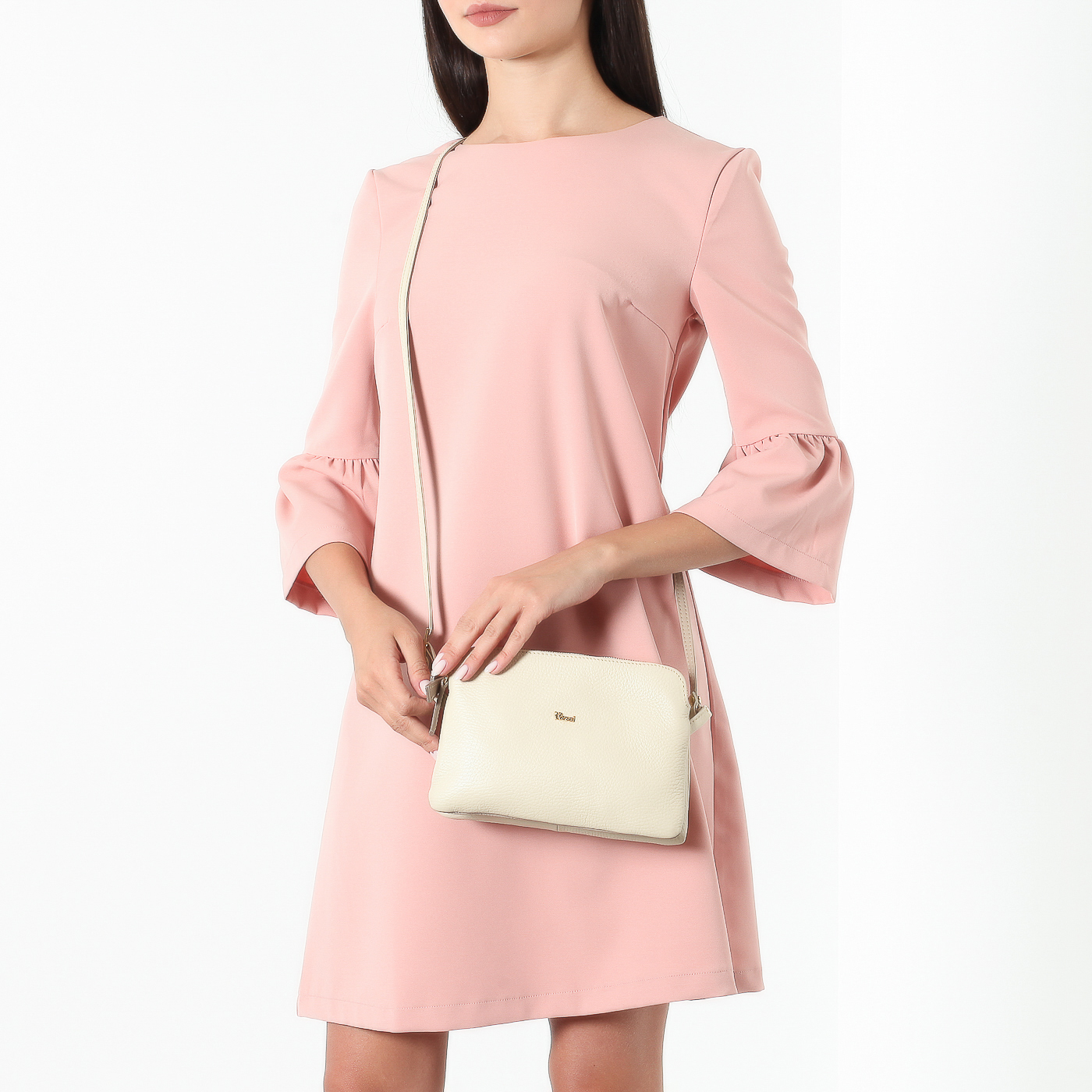 Сумка из кожи на молнии Bruno Rossi 