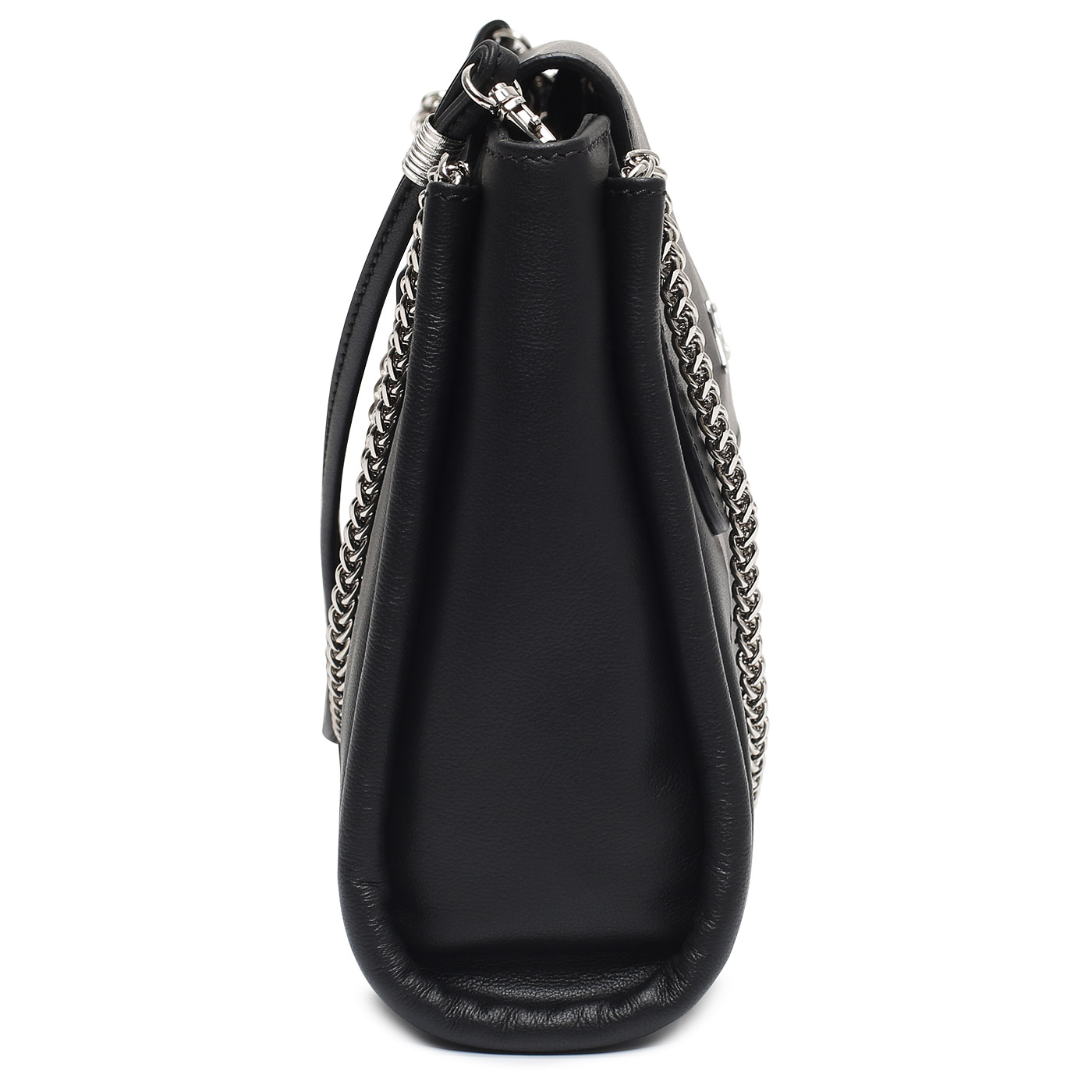 Кожаная сумка с ручками-цепочками Marina Creazioni 