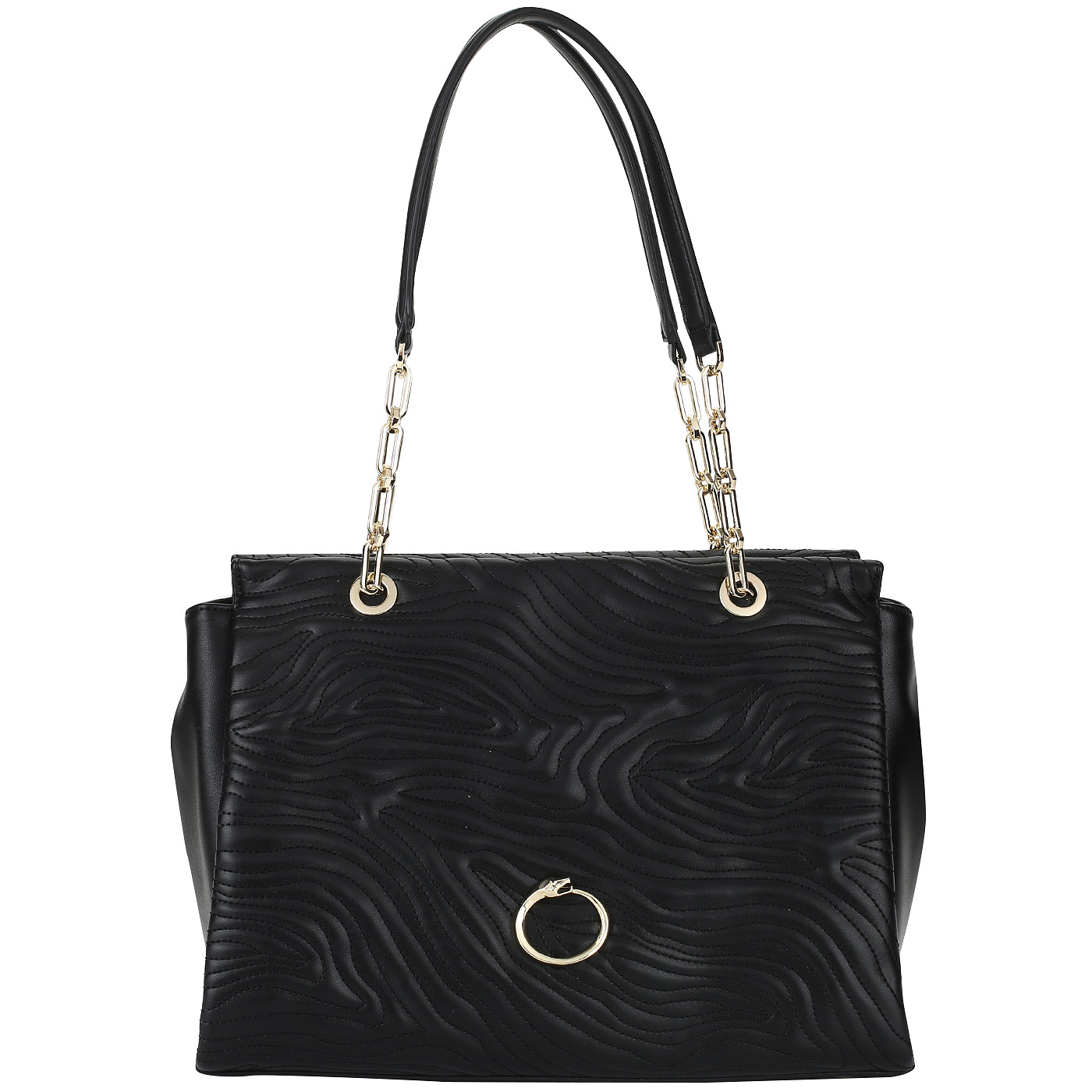 Cavalli Class Черная стеганая сумка