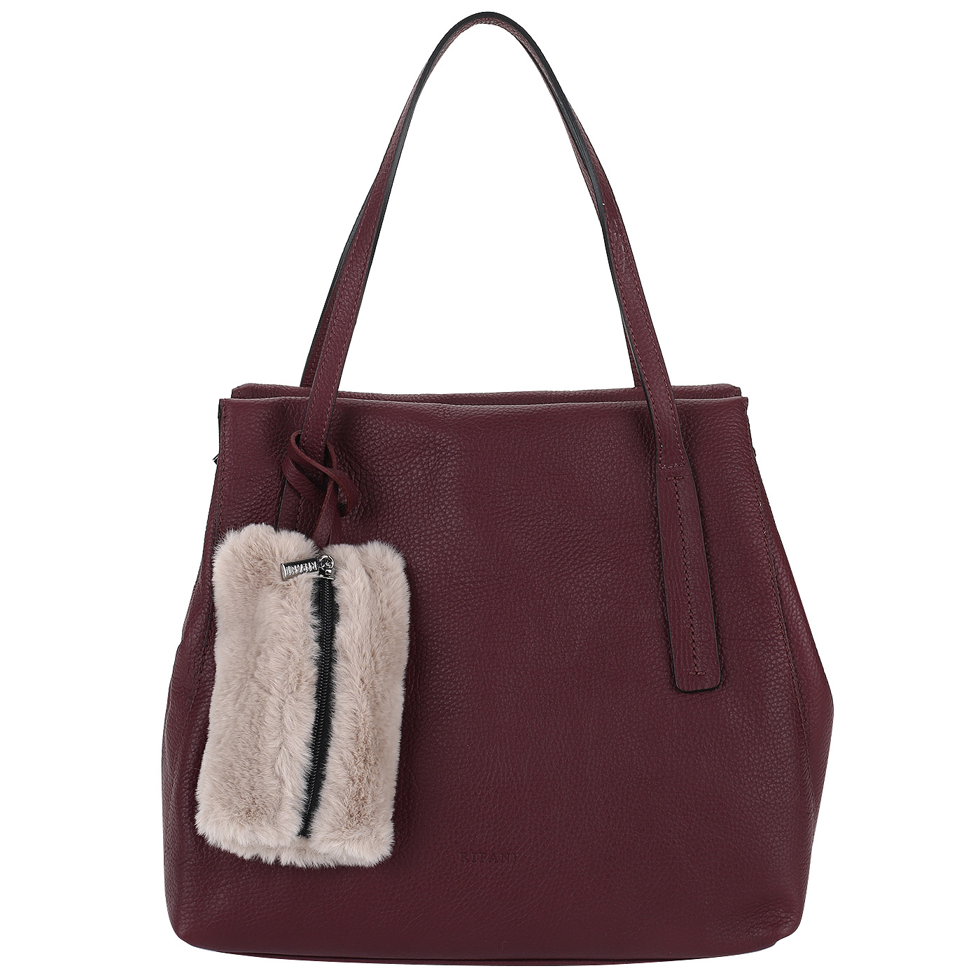 Ripani Бордовая кожаная сумка