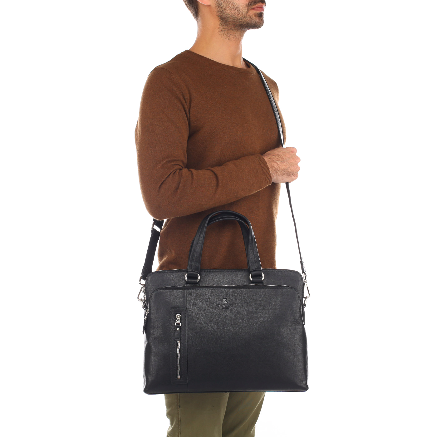 Мужская кожаная сумка для документов Dr. Koffer 