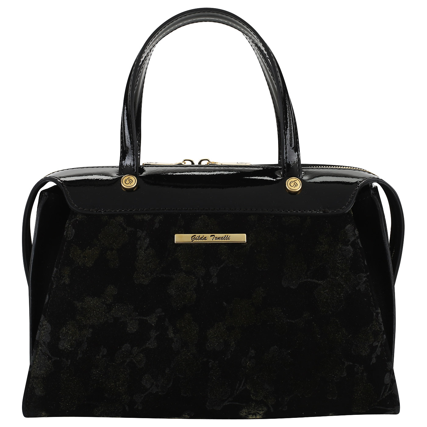 Gilda Tonelli Сумка из замши и лаковой кожи