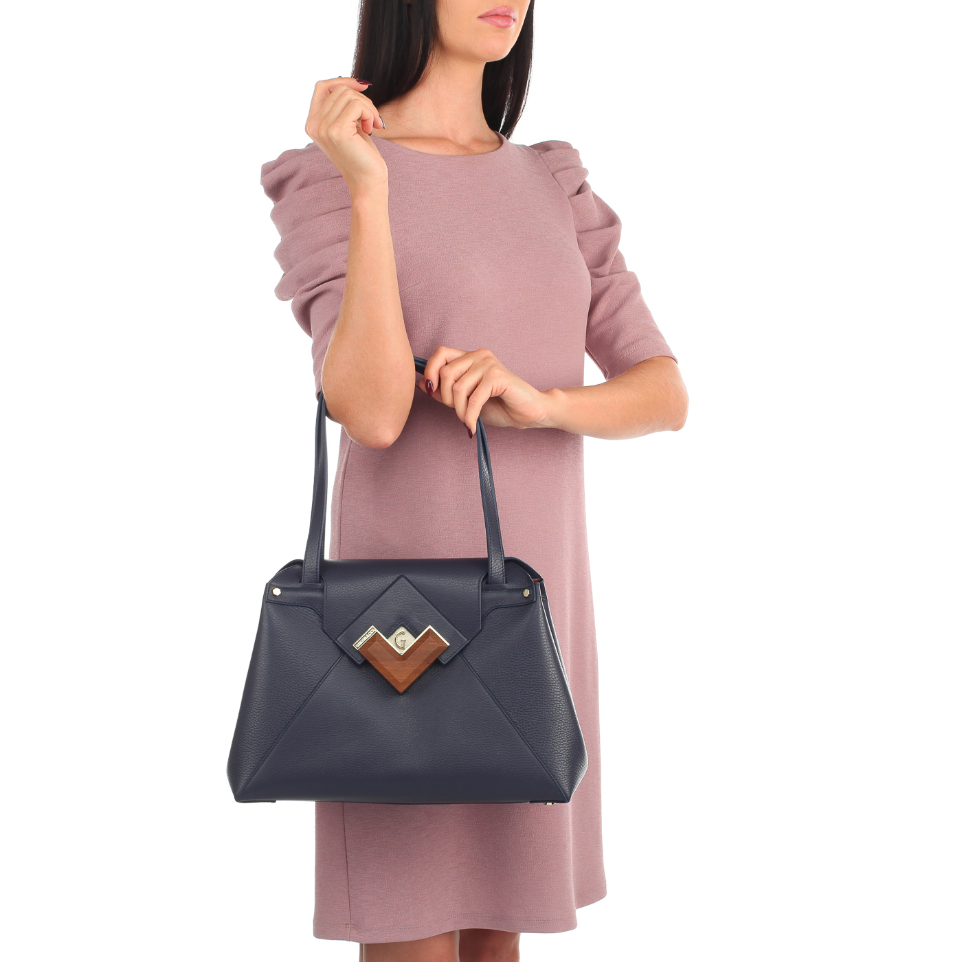 Кожаная сумка с откидным клапаном Gironacci 