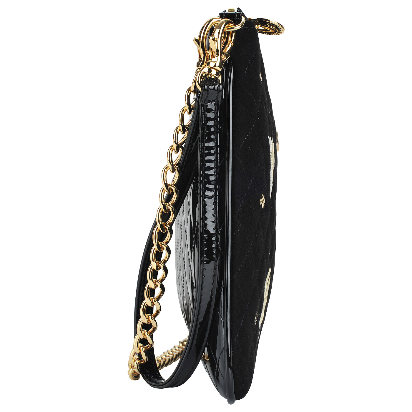 Женская комбинированная сумочка с вышивкой Valentino Orlandi 